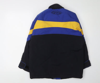 Back view of Trespass boys’ black ski jacket age 9-10 insulated hooded