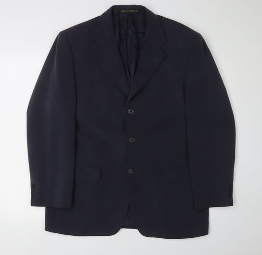 Marks and Spencer Men's Blue Blazer 40S Regular Fit