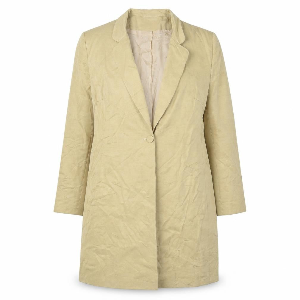 Richards Women Beige Blazer Size 14 Petites Formal