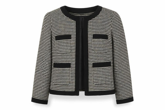 Marks & Spencer Women's Black Check Jacket Size 8