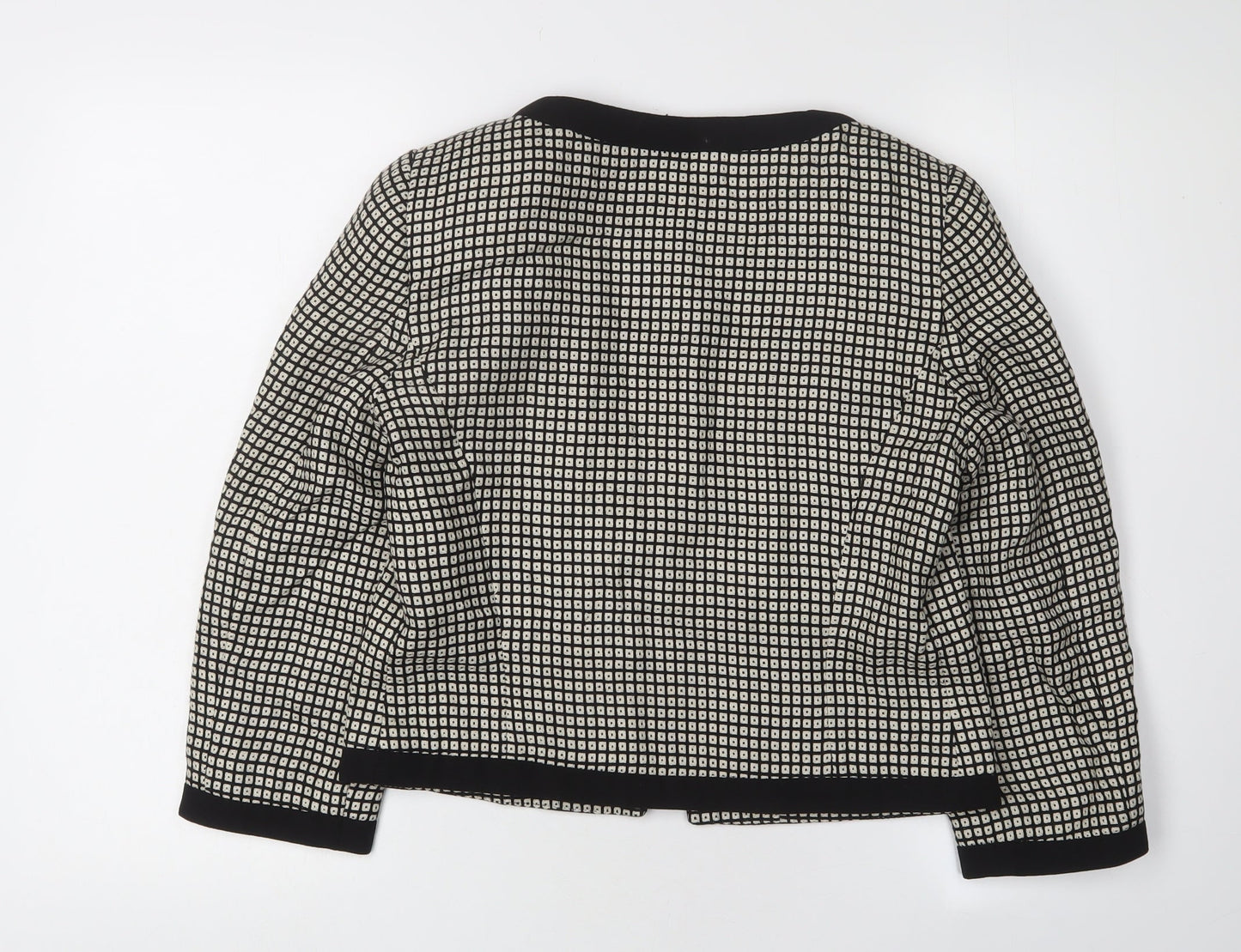 Marks and Spencer Women's Black Check Jacket Size 8