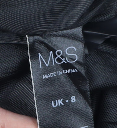 Marks and Spencer Women's Black Check Jacket Size 8