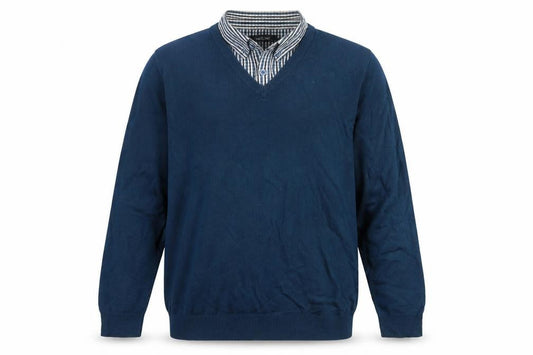 James Pringle Men's Blue Medium Cotton Pullover Jumper