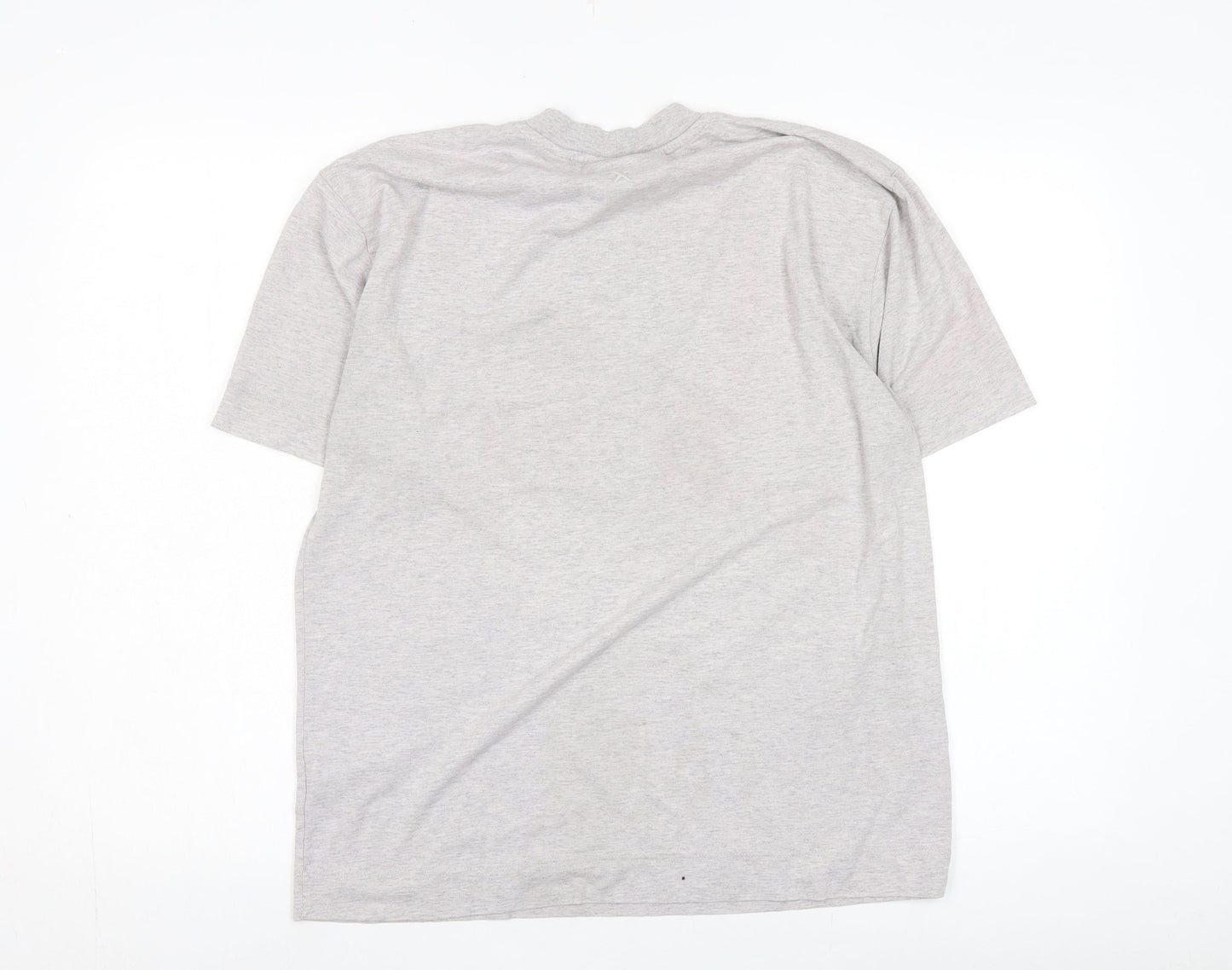 Collusion Unisex Grey Basic T-Shirt, Size S, Cotton Blend