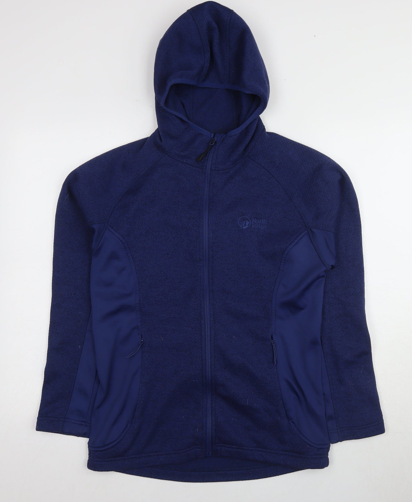 North Ridge Women's Blue Hooded Mid-Length Jacket