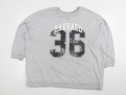 Harvard Womens Grey Sweatshirt, Casual Pullover Size 22,