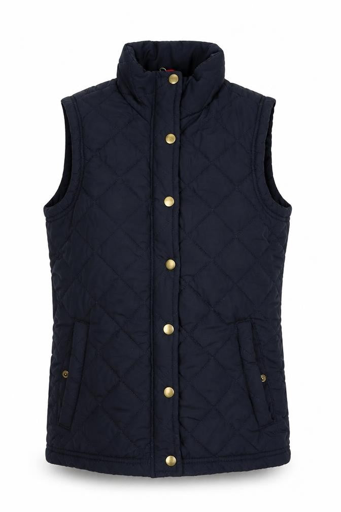 Denim Co. Women's Black Quilted Waistcoat Size 10