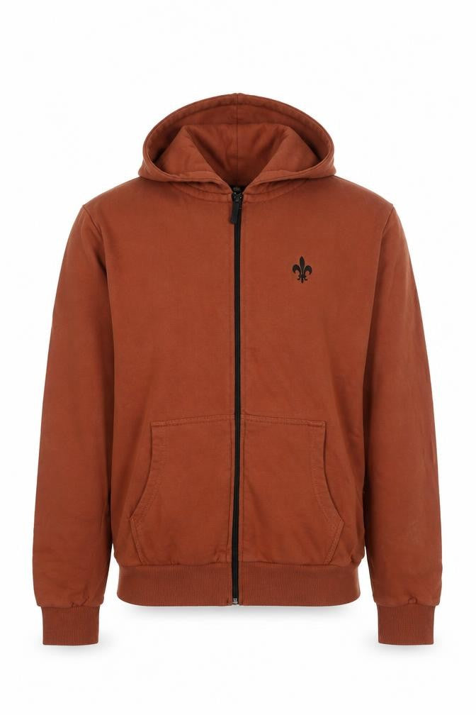 Criminal Damage Men's Brown Full Zip Hoodie Size S