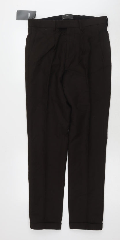 Marks & Spencer Men's Black Trousers Size M