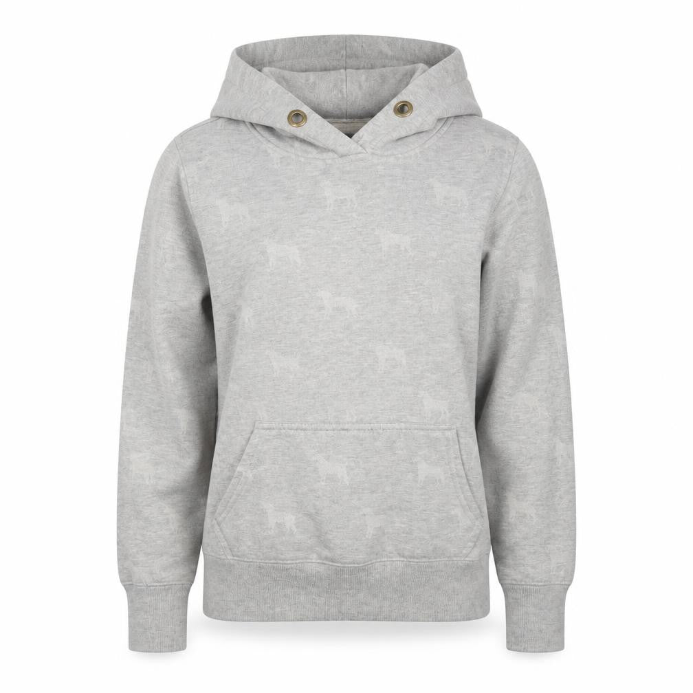 Rydale Unisex Grey Hoodie, Size 10, Animal Print