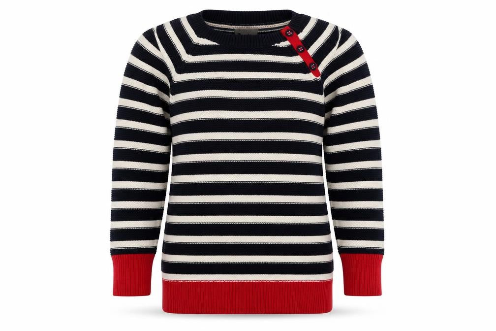 Korn Women's Black Striped Cotton Pullover L