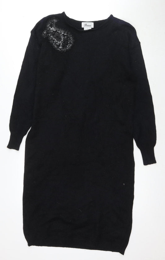 Darian Women's Black Acrylic Long Sleeve Dress