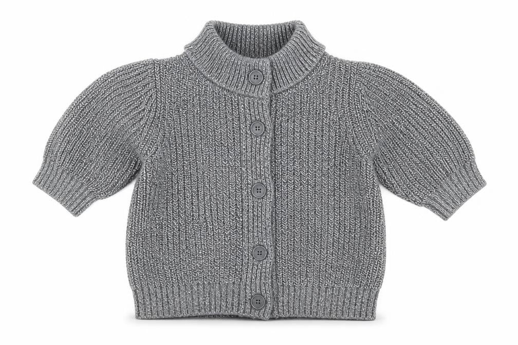 Gap Unisex Baby Grey Cardigan, 6-9 Months, Cotton Knit