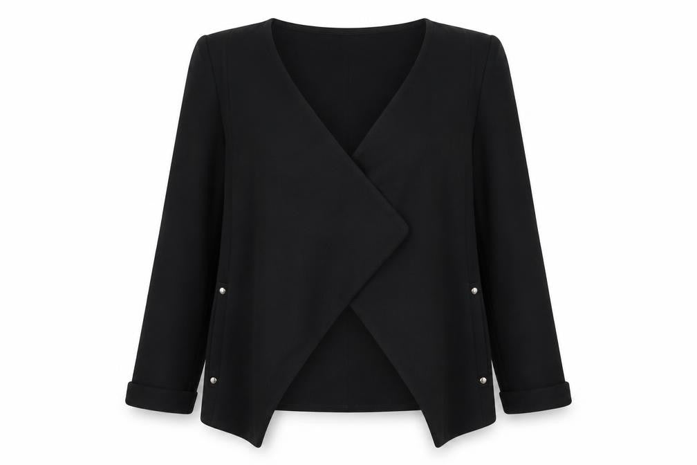 Wallis Women's Black Petite Wrap Blouse, Size S