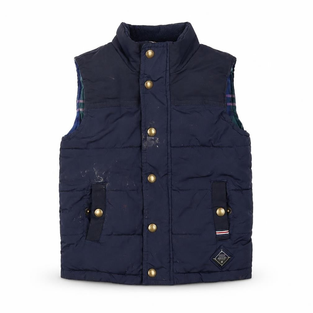 Joules Boys Blue Puffer Jacket 4 Years Lined Padded