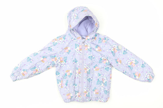 Regatta Girls Purple Peppa Pig Floral Parka Jacket 5 Years
