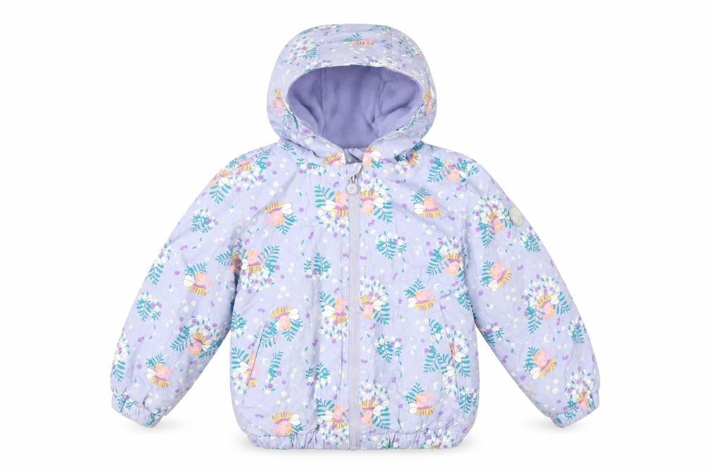 Regatta Girls Purple Peppa Pig Floral Parka Jacket 5 Years