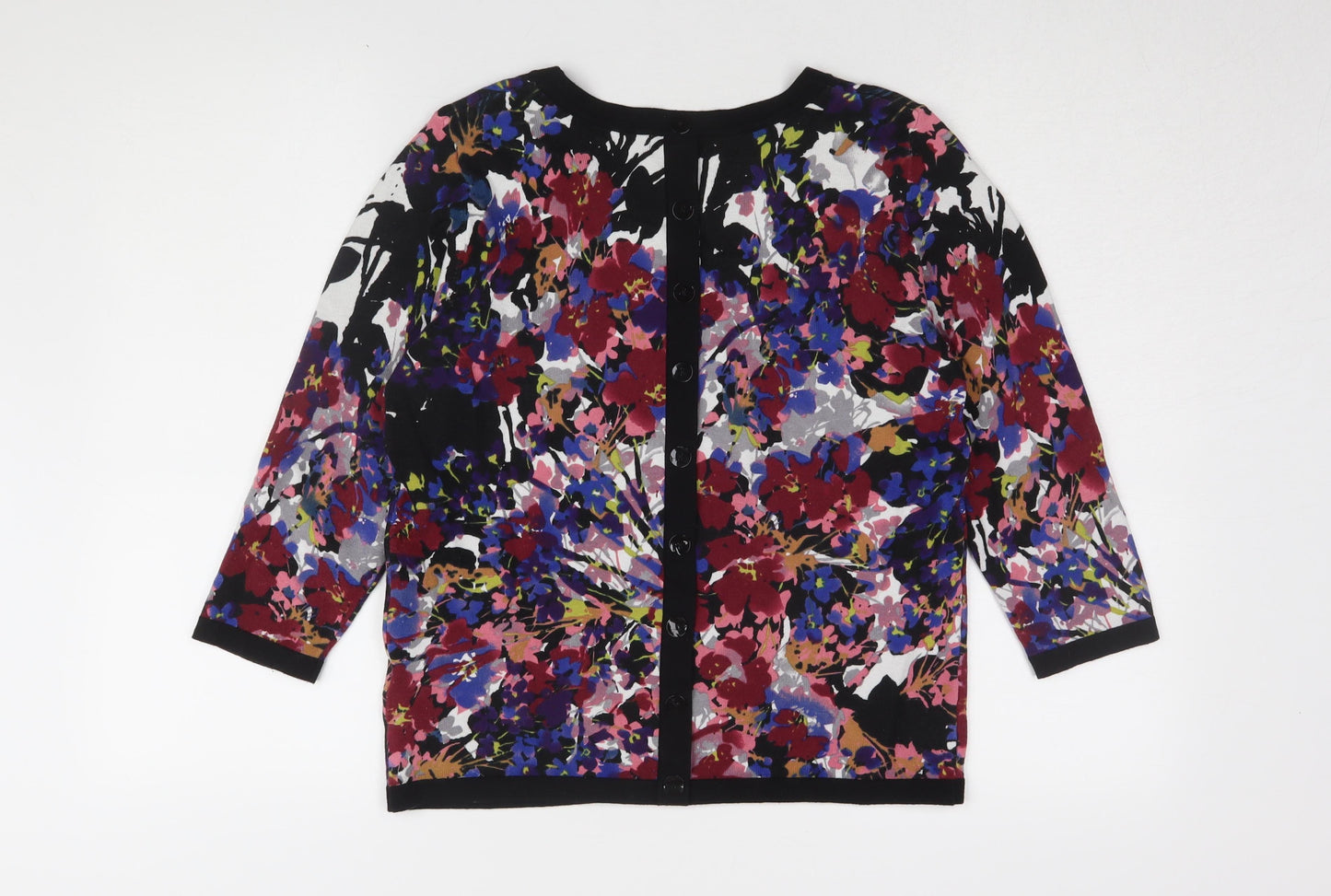 Adrienne Vittadini Women's Multicolour Floral 3/4 Sleeve Blouse