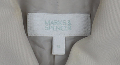 Marks & Spencer Beige Women's Overcoat, Size 14