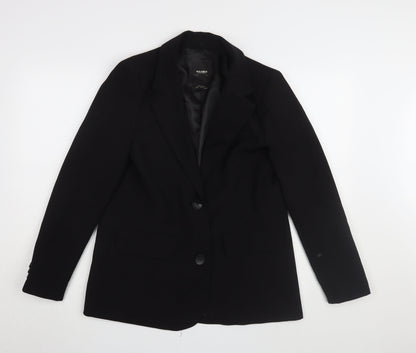 Pull&Bear Women's Black Regular Blazer Jacket Size 8