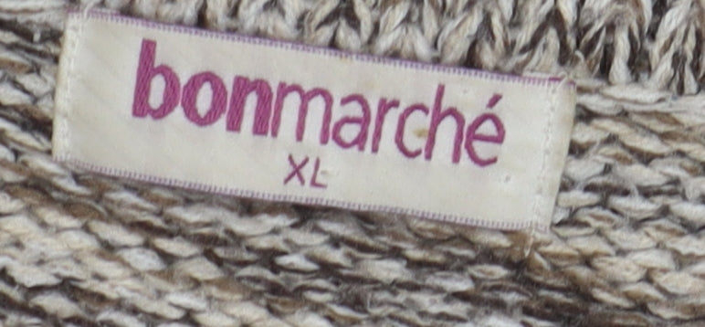 Bonmarché Women's Brown XL Basic Knit Jacket