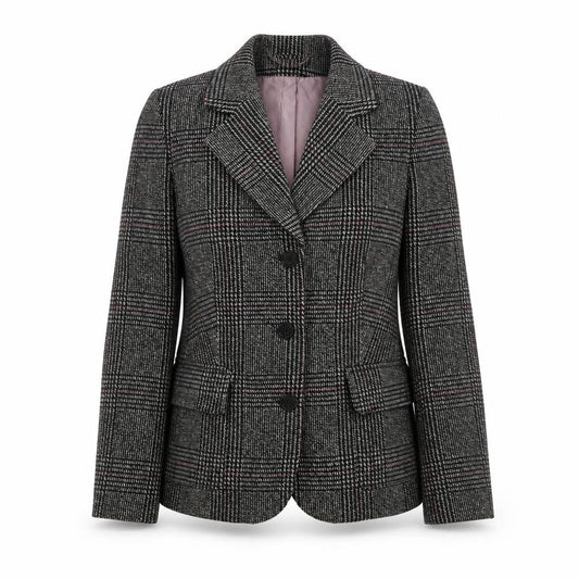 Amaranto Women's Grey Check Blazer Size 14
