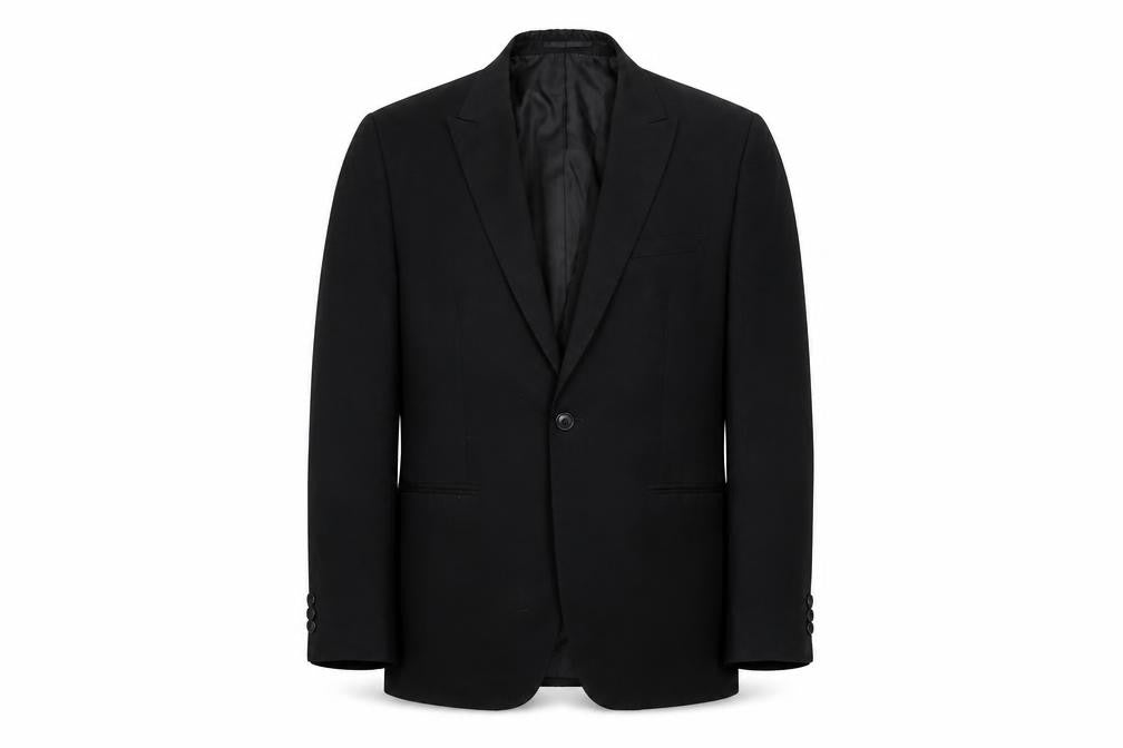 H&M Men's Black Slim Fit Blazer, Size 36R, Single-Breasted
