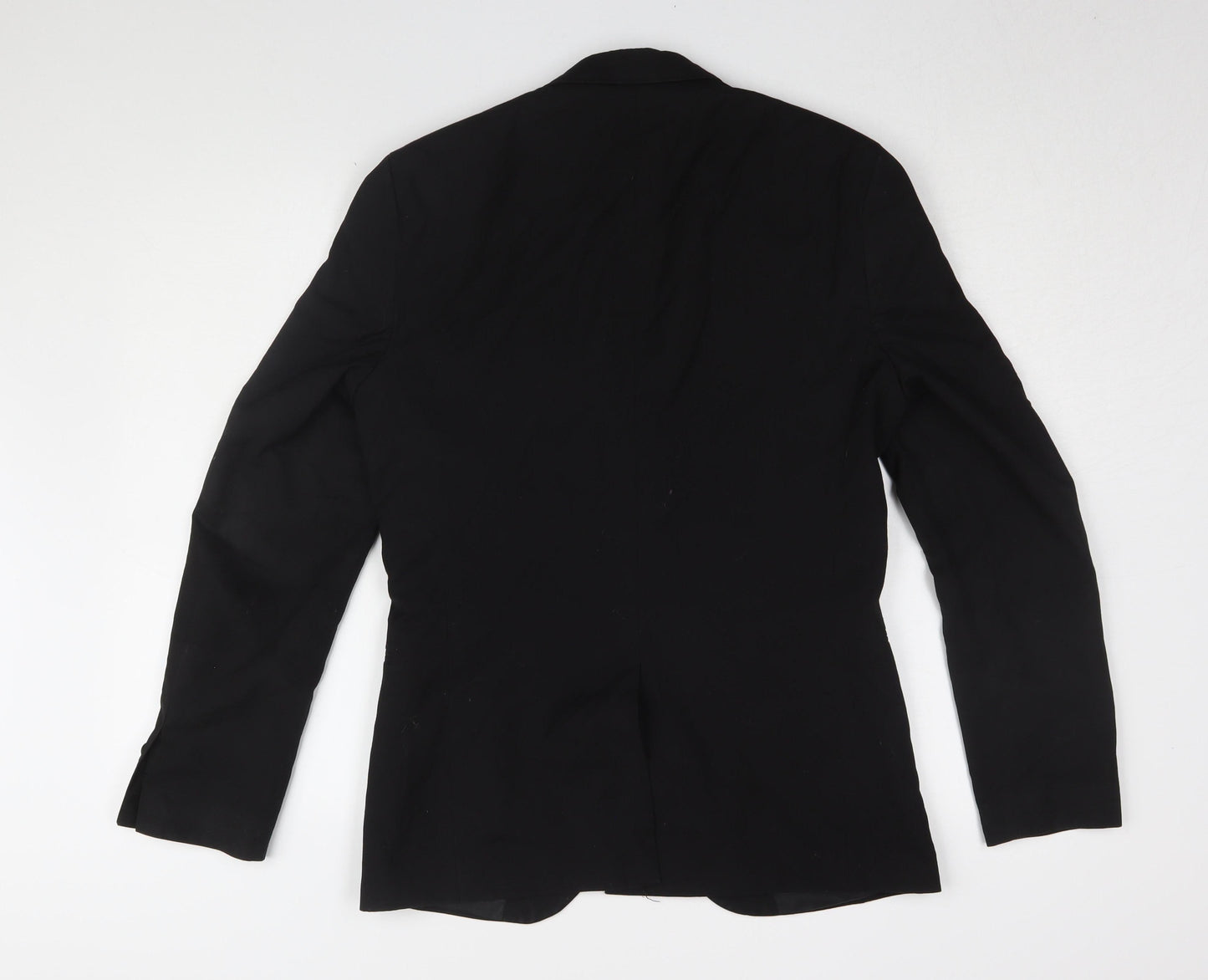 H&M Men's Black Slim Fit Blazer, Size 36R, Single-Breasted
