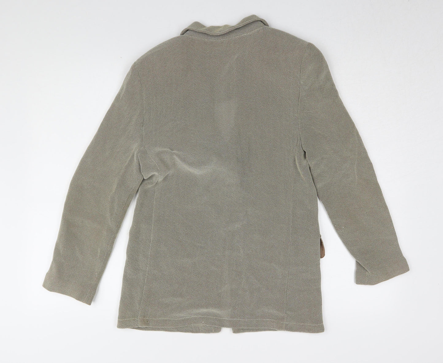 Beppe Bondi Women's Blazer Beige Size 14 Herringbone