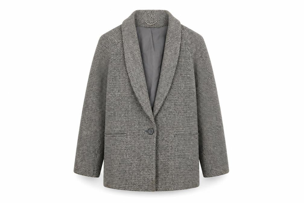 Principles Women's Grey Blazer, Size 10, Classic Tweed