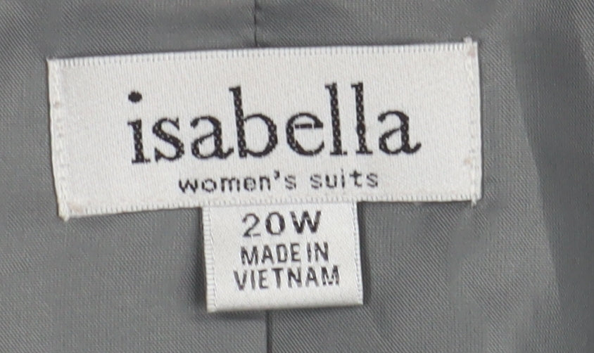 Isabella Women's Grey Suit Jacket Size 20 Elegant Workwear