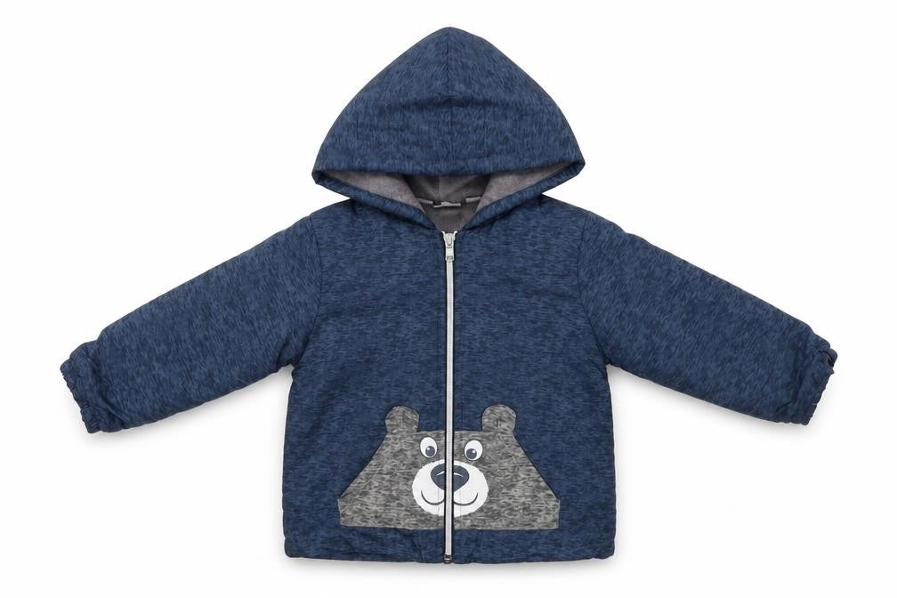 mick mack Blue Unisex Jacket 24 Months Hooded Winter