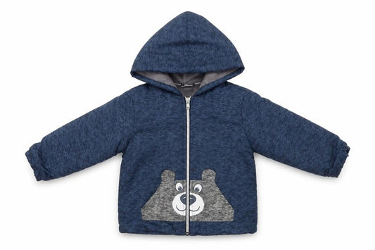 mick mack Blue Unisex Jacket 24 Months Hooded Winter