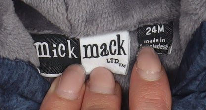 mick mack Blue Unisex Jacket 24 Months Hooded Winter