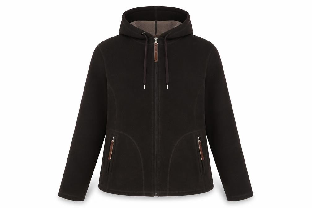Bonmarché Women's Brown Fleece Hooded Jacket M