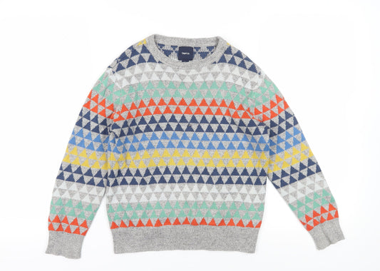Gap Kids Boys Multicoloured Geometric Knit Jumper Size L