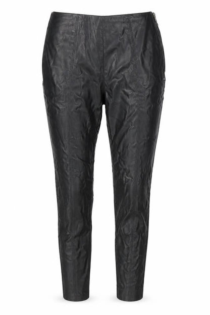 Topshop Women's Black Skinny Faux Leather Trousers Size 10