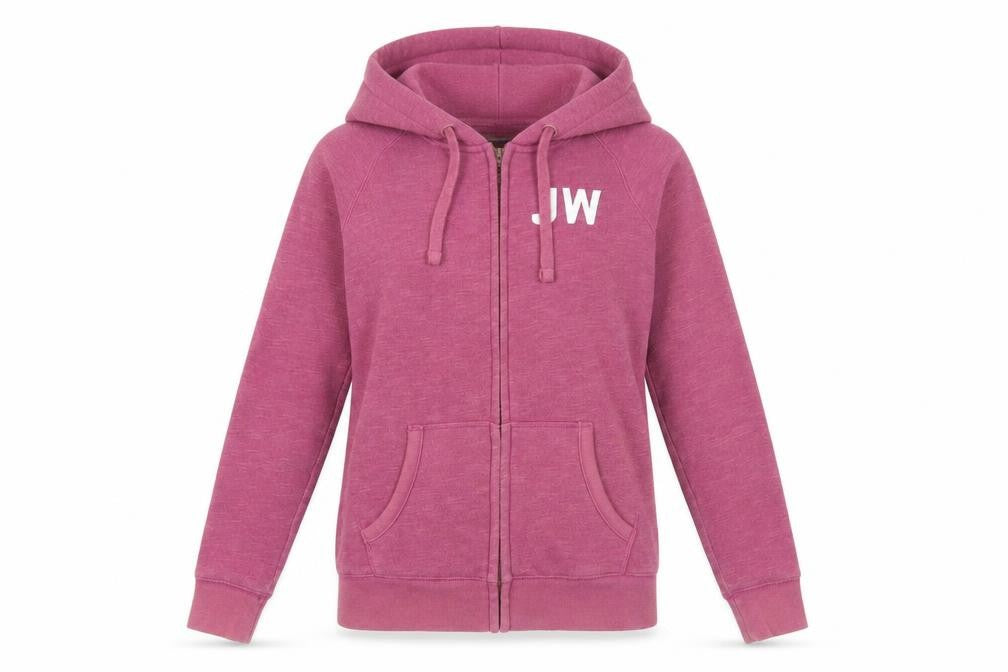 Jack Wills Pink Full Zip Hoodie Women Size 6