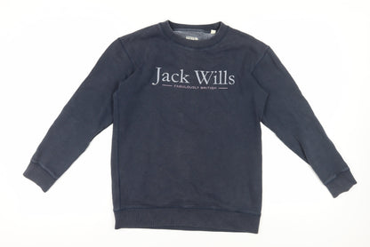 Jack Wills Women's Black Pullover Sweatshirt UK 6