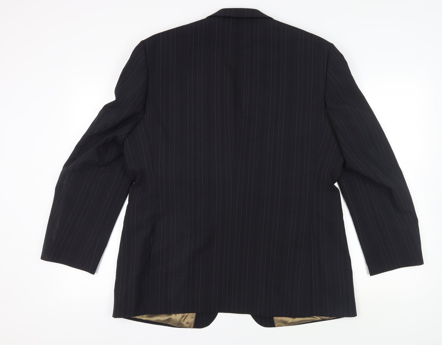 Burton Men's Black Pinstripe Suit Jacket 44S