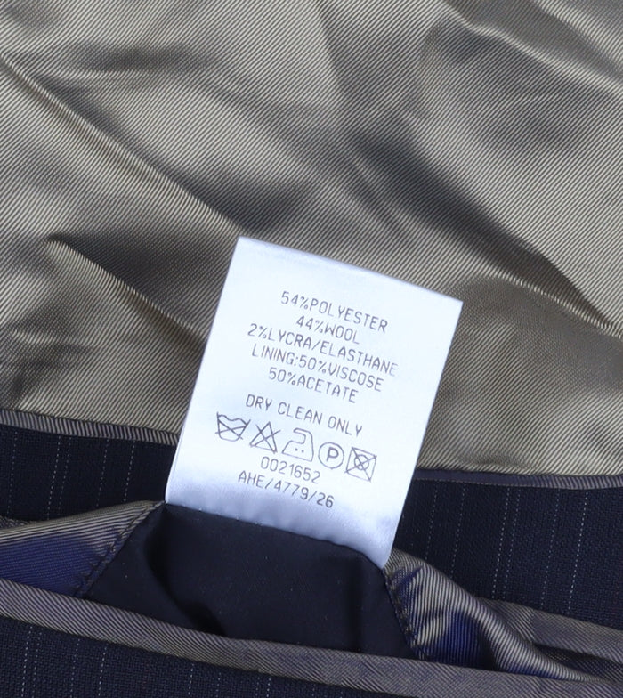 Burton Men's Black Pinstripe Suit Jacket 44S