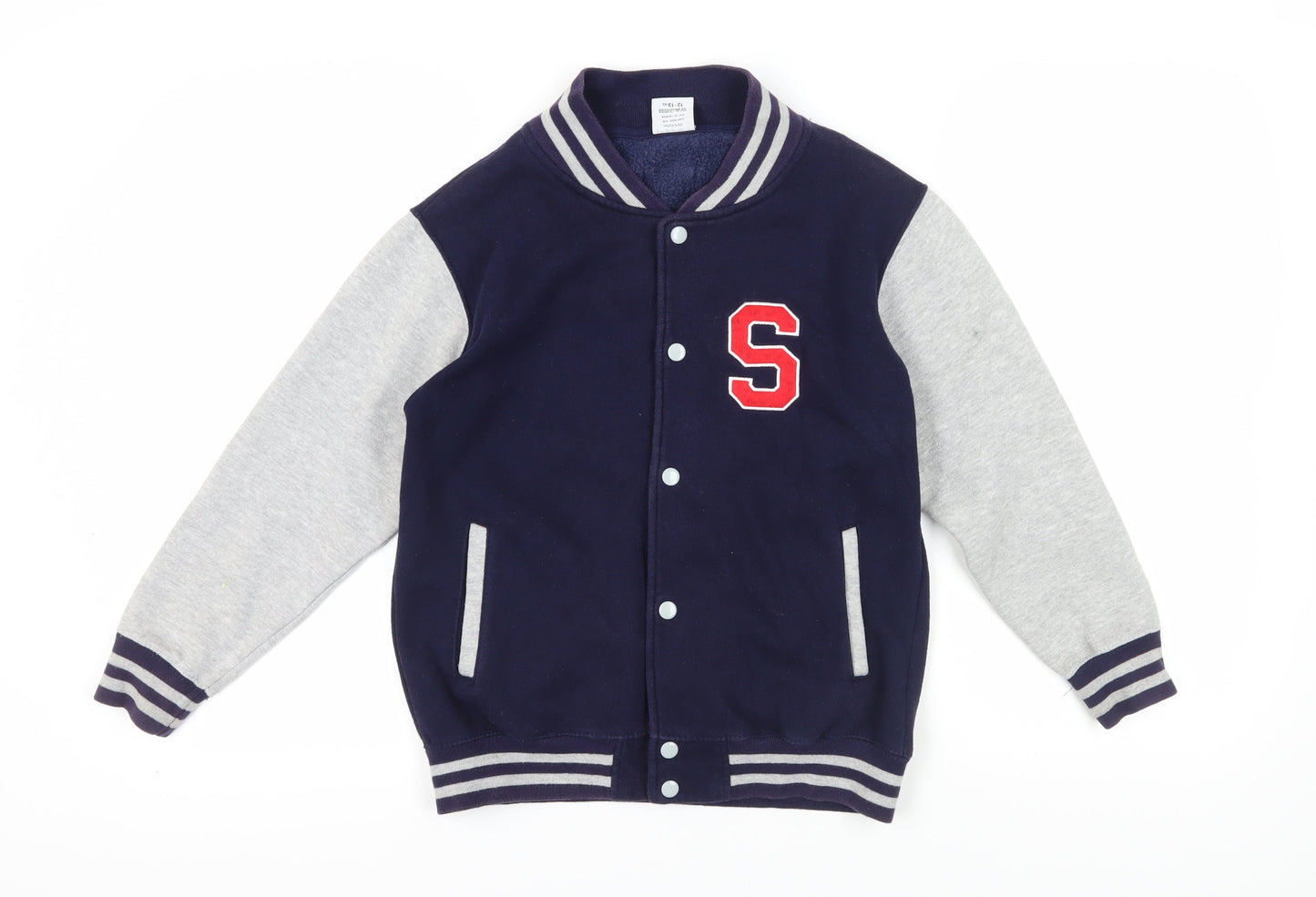 Malcolm & Gerald Boys Blue Varsity Jacket 12-13 Years