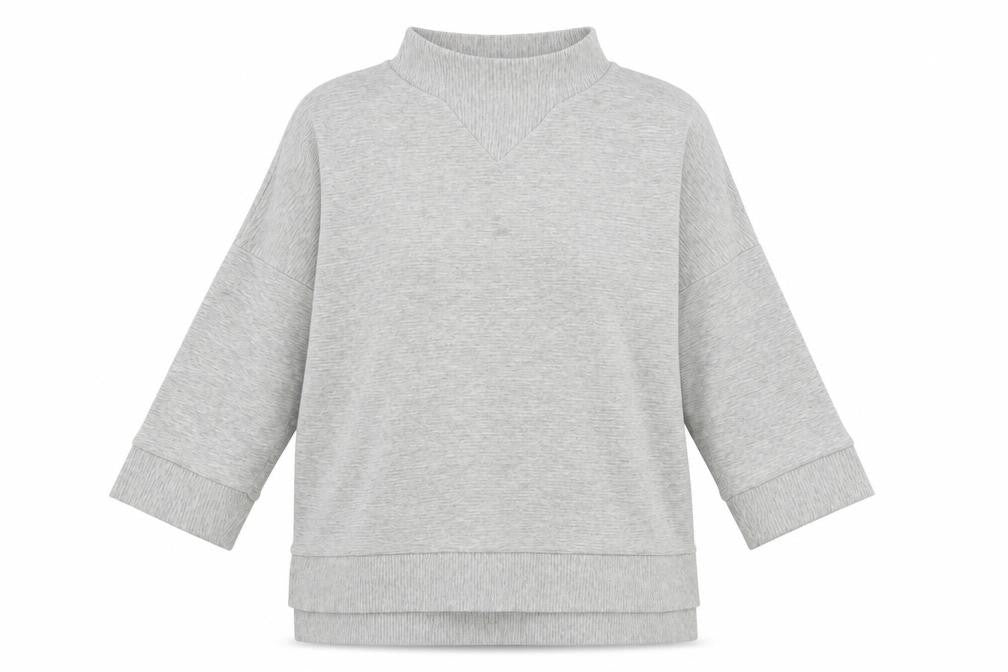 French Connection Grey Pullover Sweatshirt - Women's Size L