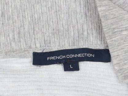 Brand and care label for French Connection Grey Pullover Sweatshirt - Women's, size L