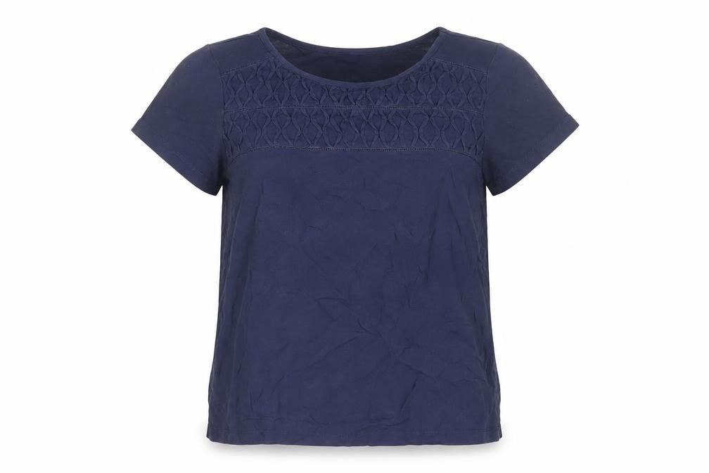Laura Ashley Women’s Blue Basic T-Shirt, Size S