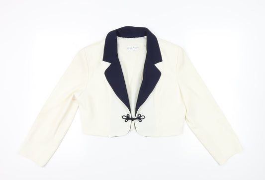 Mark Angelo Women's Ivory Cropped Blazer, Size 14