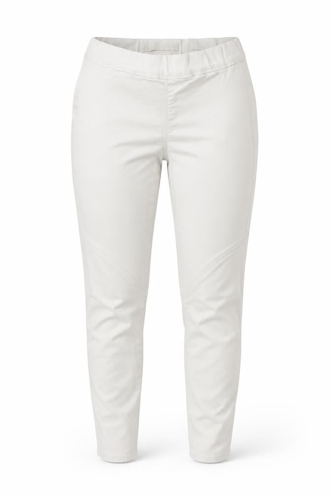 Front view of YAYA Women's White Skinny Trousers, size 10