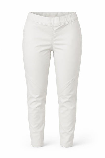 Front view of YAYA Women's White Skinny Trousers, size 10