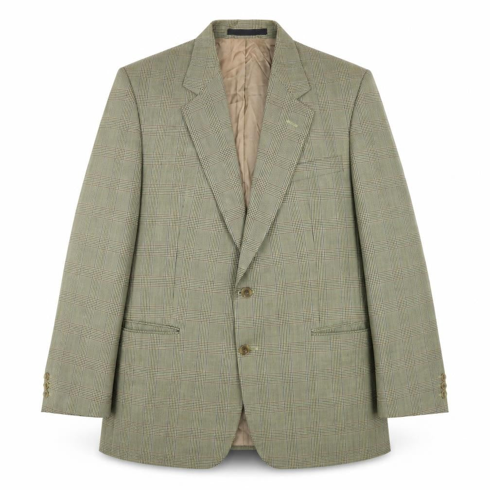 Simpson Men's Brown Check Blazer, Size 44R, Formal