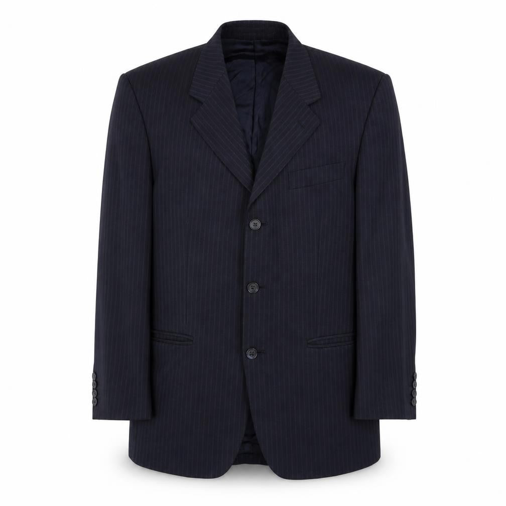Centaur Men's Black Pinstripe Blazer, Size 38R, Classic